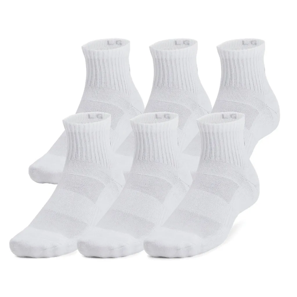 Unisex UA Training Cotton 6-Pack Quarter Socks