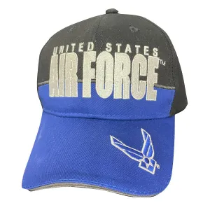 United States Air Force Design with Symbol in Multiple Position Embroidery on Ball Cap