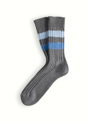 URBAN COLLECTION Striped Dark Grey Socks