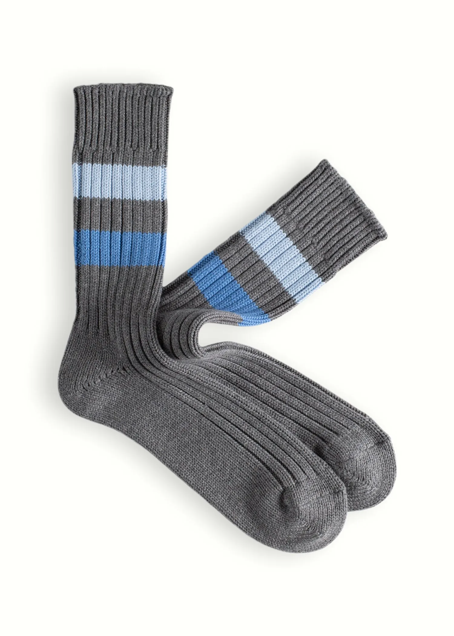 URBAN COLLECTION Striped Dark Grey Socks
