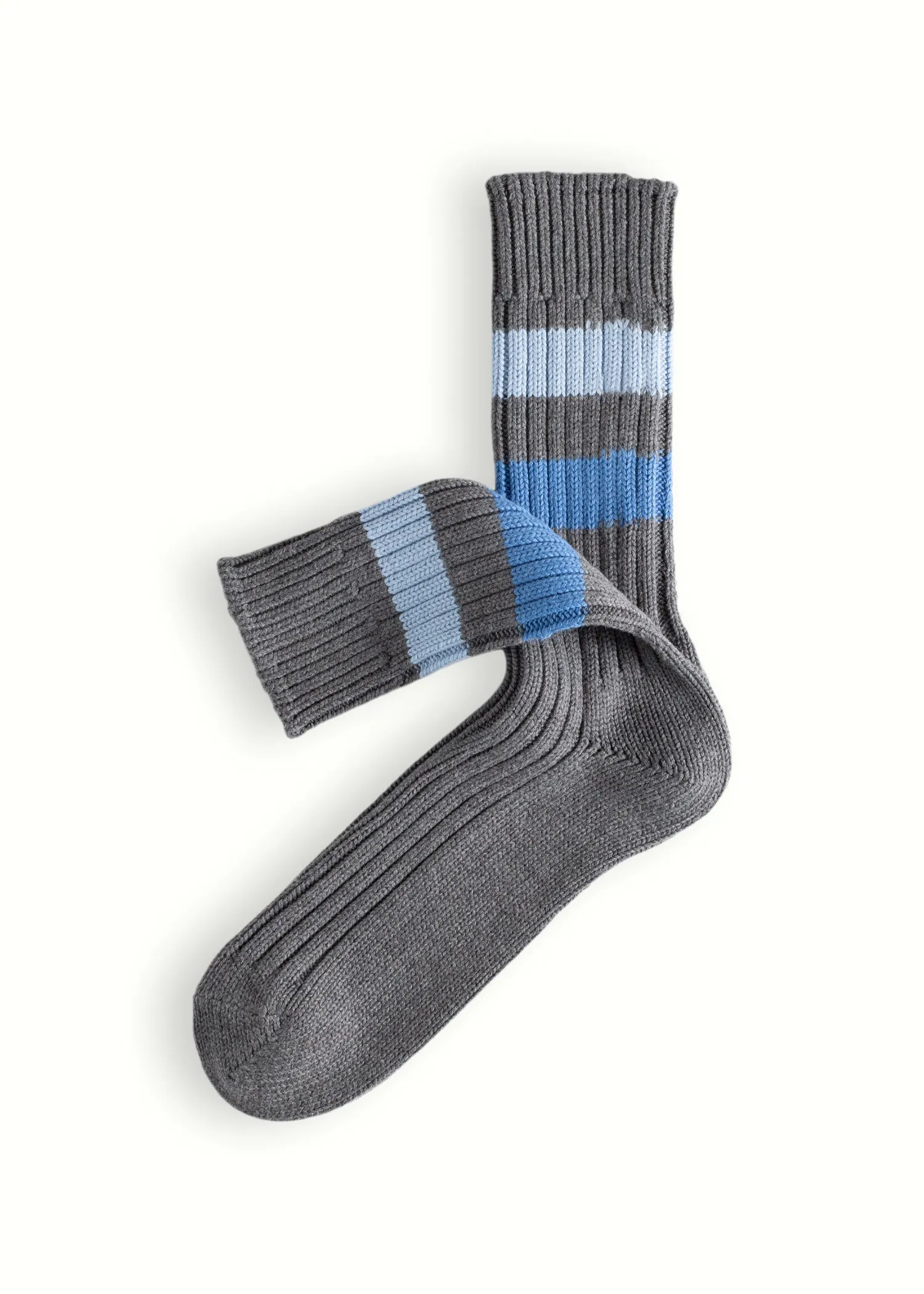URBAN COLLECTION Striped Dark Grey Socks