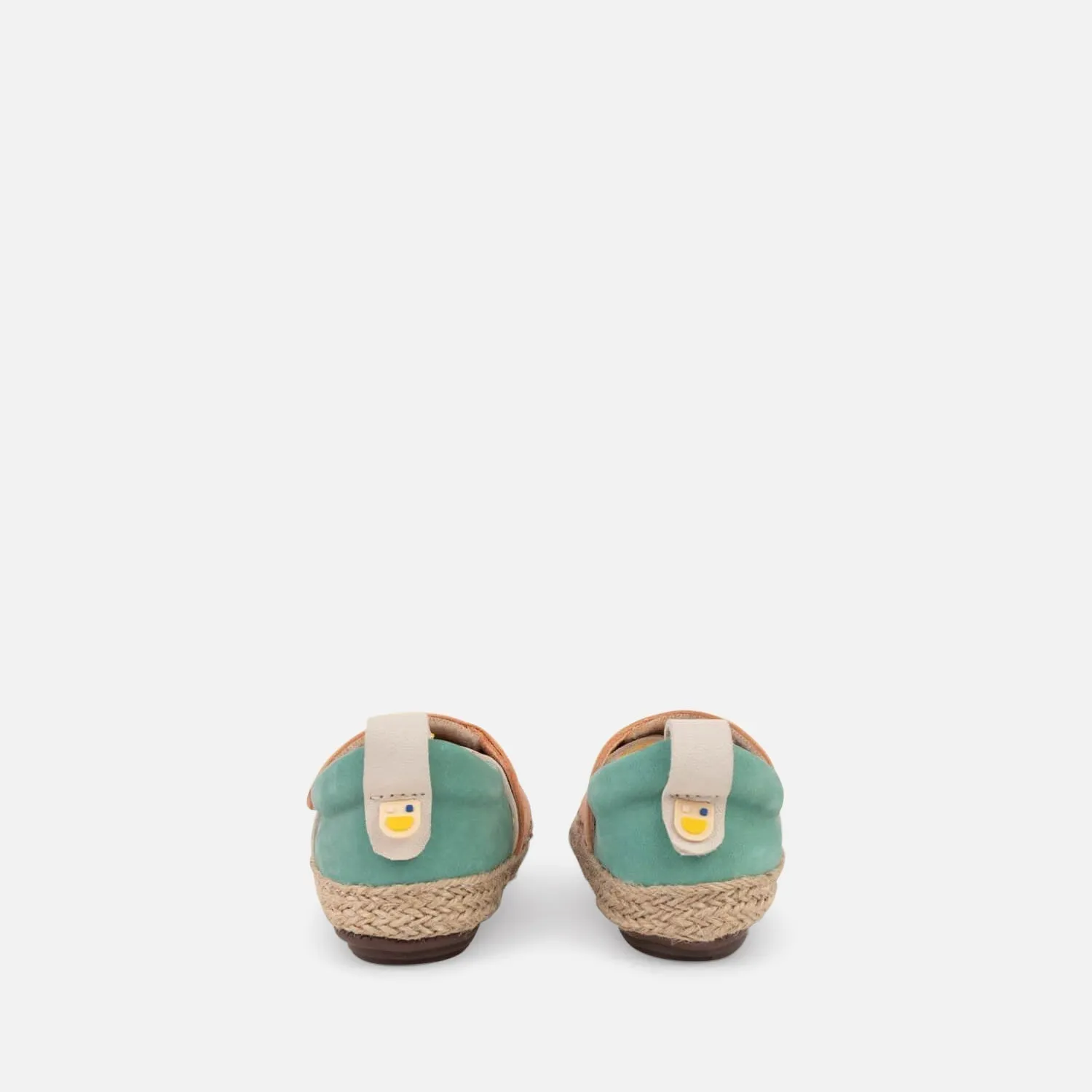 White/Aqua Strap Espadrilles
