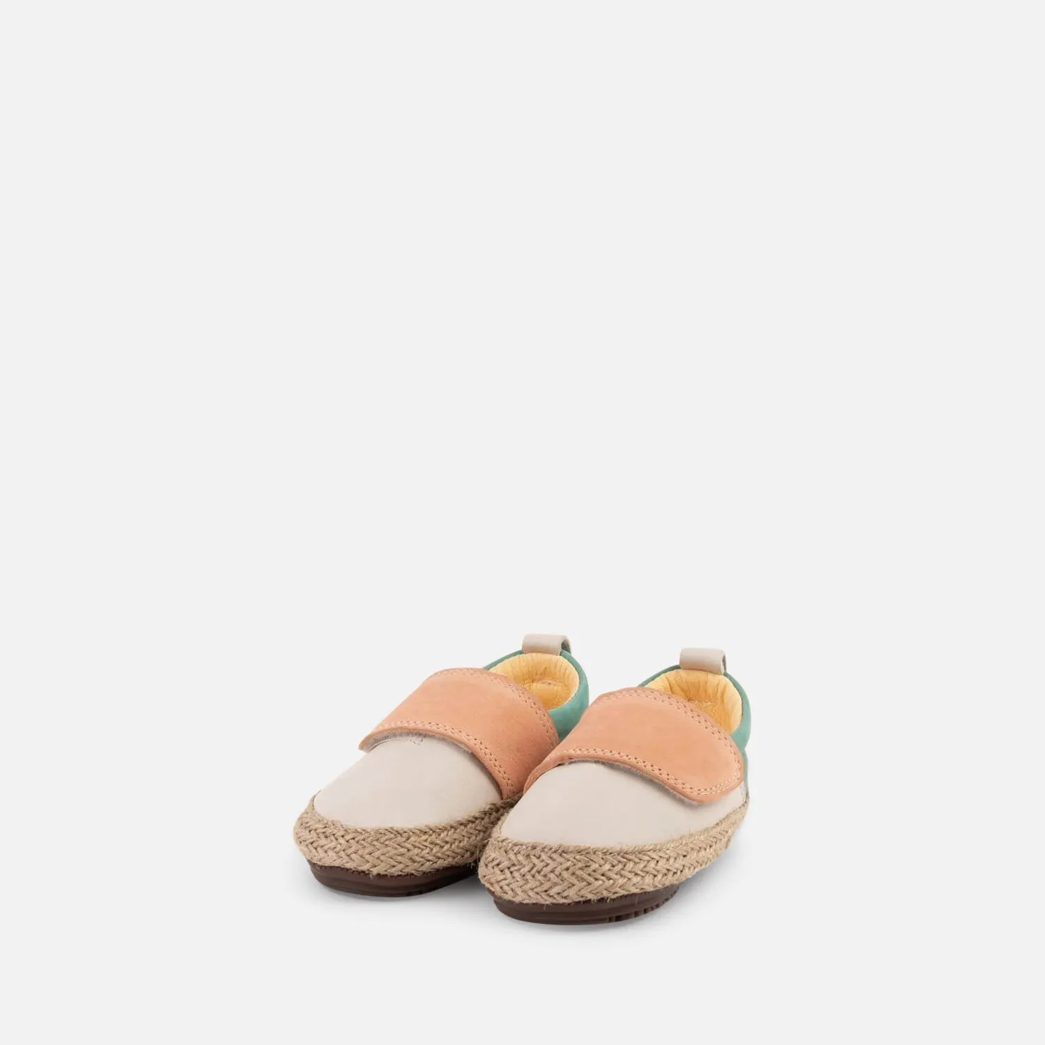 White/Aqua Strap Espadrilles